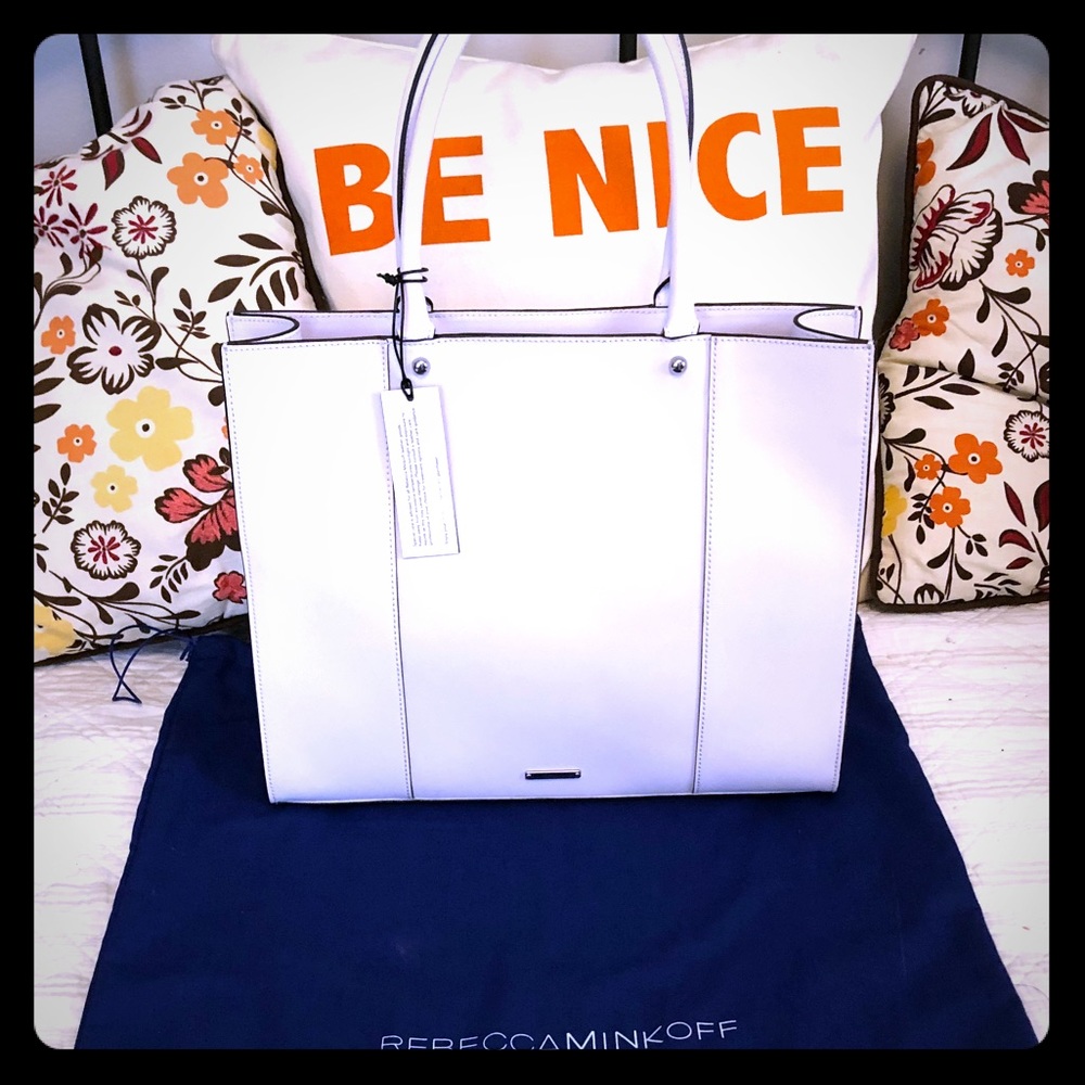 Rebecca Minkoff white leather tote